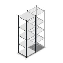 Fachbodenregal Medium Duty 2000x550x500mm (hxbxt) 5 Ebenen anthrazit Anfangsregal