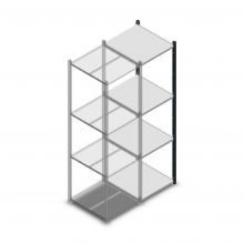 Fachbodenregal Medium Duty 2000x550x600mm (hxbxt) 4 Ebenen anthrazit Anbauregal