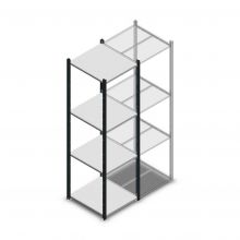 Fachbodenregal Medium Duty 2000x550x600mm (hxbxt) 4 Ebenen anthrazit Anfangsregal