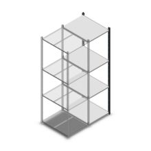 Fachbodenregal Medium Duty 2000x550x700 mm (HxBxT) 4 Ebenen anthrazit Anbauregal