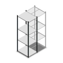 Fachbodenregal Medium Duty 2000x550x700mm (hxbxt) 4 Ebenen anthrazit Anfangsregal