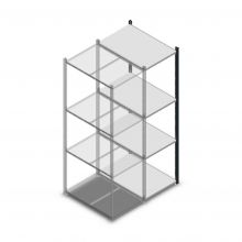 Fachbodenregal Medium Duty 2000x550x800mm (hxbxt) 4 Ebenen anthrazit Anbauregal