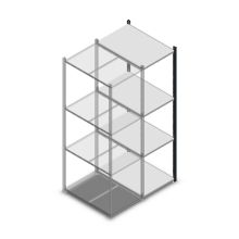 Fachbodenregal Medium Duty 2000x550x800 mm (HxBxT) 4 Ebenen anthrazit Anbauregal