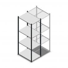 Fachbodenregal Medium Duty 2000x550x800mm (hxbxt) 4 Ebenen anthrazit Anfangsregal