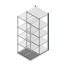 Fachbodenregal Medium Duty 2000x550x800 mm (HxBxT) 5 Ebenen anthrazit Anbauregal