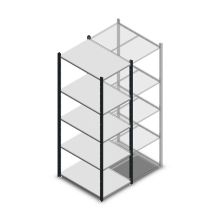 Fachbodenregal Medium Duty 2000x550x800mm (hxbxt) 5 Ebenen anthrazit Anfangsregal