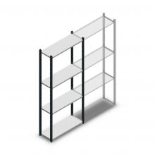 Fachbodenregal Medium Duty 2000x850x300mm (hxbxt) 4 Ebenen anthrazit Anfangsregal