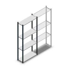 Fachbodenregal Medium Duty 2000x850x300mm (hxbxt) 4 Ebenen anthrazit Anfangsregal