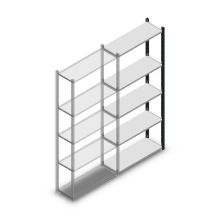 Fachbodenregal Medium Duty 2000x850x300mm (HxBxT) 5 Ebenen anthrazit Anbauregal