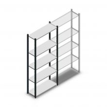 Fachbodenregal Medium Duty 2000x850x300mm (hxbxt) 5 Ebenen anthrazit Anfangsregal