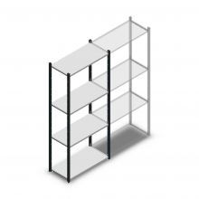 Fachbodenregal Medium Duty 2000x850x400mm (hxbxt) 4 Ebenen anthrazit Anfangsregal
