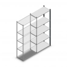 Fachbodenregal Medium Duty 2000x850x400mm (hxbxt) 5 Ebenen anthrazit Anbauregal