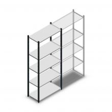 Fachbodenregal Medium Duty 2000x850x400mm (hxbxt) 5 Ebenen anthrazit Anfangsregal