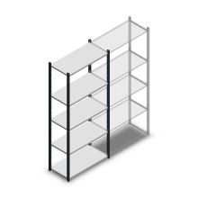 Fachbodenregal Medium Duty 2000x850x400mm (hxbxt) 5 Ebenen anthrazit Anfangsregal