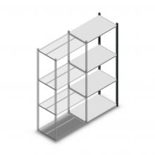 Fachbodenregal Medium Duty 2000x850x500mm (hxbxt) 4 Ebenen anthrazit Anbauregal