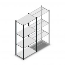 Fachbodenregal Medium Duty 2000x850x500mm (hxbxt) 4 Ebenen anthrazit Anfangsregal