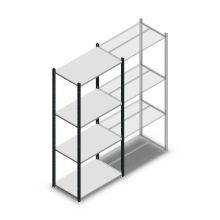 Fachbodenregal Medium Duty 2000x850x500mm (hxbxt) 4 Ebenen anthrazit Anfangsregal