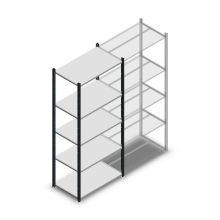 Fachbodenregal Medium Duty 2000x850x500mm (hxbxt) 5 Ebenen anthrazit Anfangsregal
