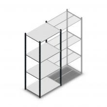 Fachbodenregal Medium Duty 2000x850x600mm (hxbxt) 4 Ebenen anthrazit Anfangsregal