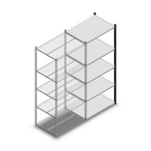Fachbodenregal Medium Duty 2000x850x600 mm (HxBxT) 5 Ebenen anthrazit Anbauregal