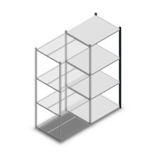 Fachbodenregal Medium Duty 2000x850x700 mm (HxBxT) 4 Ebenen anthrazit Anbauregal
