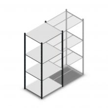 Fachbodenregal Medium Duty 2000x850x700mm (hxbxt) 4 Ebenen anthrazit Anfangsregal