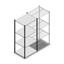 Fachbodenregal Medium Duty 2000x850x700mm (hxbxt) 4 Ebenen anthrazit Anfangsregal