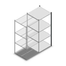 Fachbodenregal Medium Duty 2000x850x800 mm (HxBxT) 4 Ebenen anthrazit Anbauregal