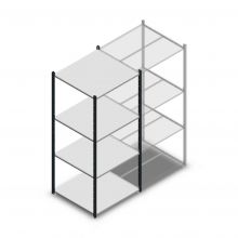 Fachbodenregal Medium Duty 2000x850x800mm (hxbxt) 4 Ebenen anthrazit Anfangsregal