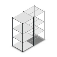 Fachbodenregal Medium Duty 2000x850x800mm (hxbxt) 4 Ebenen anthrazit Anfangsregal