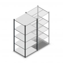 Fachbodenregal Medium Duty 2000x850x800mm (hxbxt) 5 Ebenen anthrazit Anfangsregal