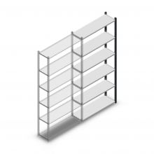 Fachbodenregal Medium Duty 2000x1000x300mm (hxbxt) 6 Ebenen anthrazit Anbauregal