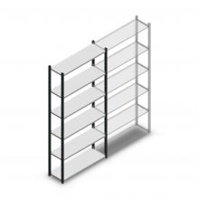 Fachbodenregal Medium Duty 2200x1000x300mm (hxbxt) 6 Ebenen anthrazit Anfangsregal