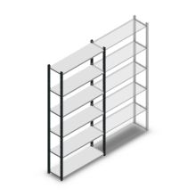 Fachbodenregal Medium Duty 2200x1000x300mm (hxbxt) 6 Ebenen anthrazit Anfangsregal