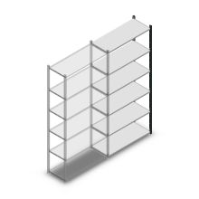 Fachbodenregal Medium Duty 2200x1000x400 mm (HxBxT) 6 Ebenen anthrazit Anbauregal