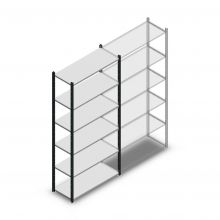 Fachbodenregal Medium Duty 2200x1000x400mm (hxbxt) 6 Ebenen anthrazit Anfangsregal