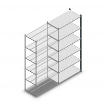 Fachbodenregal Medium Duty 2000x1000x500mm (hxbxt) 6 Ebenen anthrazit Anbauregal