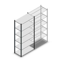 Fachbodenregal Medium Duty 2200x1000x500mm (hxbxt) 6 Ebenen anthrazit Anfangsregal