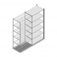 Fachbodenregal Medium Duty 2000x1000x600mm (hxbxt) 6 Ebenen anthrazit Anbauregal