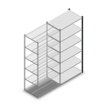 Fachbodenregal Medium Duty 2000x1000x600mm (HxBxT) 6 Ebenen anthrazit Anbauregal