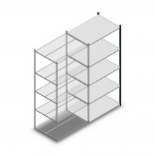 Fachbodenregal Medium Duty 2200x1000x700mm (hxbxt) 5 Ebenen anthrazit Anbauregal