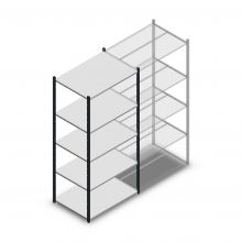 Fachbodenregal Medium Duty 2200x1000x700mm (hxbxt) 5 Ebenen anthrazit Anfangsregal