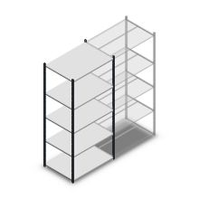 Fachbodenregal Medium Duty 2200x1000x700mm (hxbxt) 5 Ebenen anthrazit Anfangsregal
