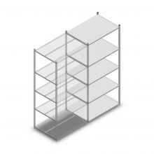 Fachbodenregal Medium Duty 2200x1000x700mm (hxbxt) 5 Ebenen verzinkt Anbauregal