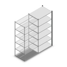 Fachbodenregal Medium Duty 2200x1000x700 mm (HxBxT) 6 Ebenen anthrazit Anbauregal