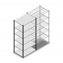 Fachbodenregal Medium Duty 2200x1000x700mm (hxbxt) 6 Ebenen anthrazit Anfangsregal