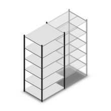Fachbodenregal Medium Duty 2200x1000x800mm (hxbxt) 6 Ebenen anthrazit Anfangsregal