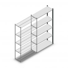 Fachbodenregal Medium Duty 2200x1150x400mm (hxbxt) 5 Ebenen anthrazit Anbauregal