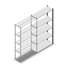 Fachbodenregal Medium Duty 2200x1150x400 mm (HxBxT) 5 Ebenen anthrazit Anbauregal