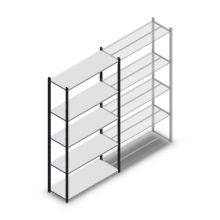 Fachbodenregal Medium Duty 2200x1150x400mm (hxbxt) 5 Ebenen anthrazit Anfangsregal